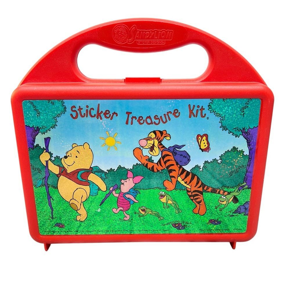 Vtg Sandy Lion Winnie the Pooh Sticker Case